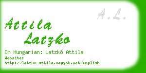attila latzko business card